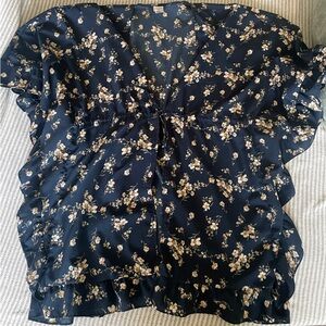 Women’s Time & Tru Floral Kimono Wrap Size L-XL